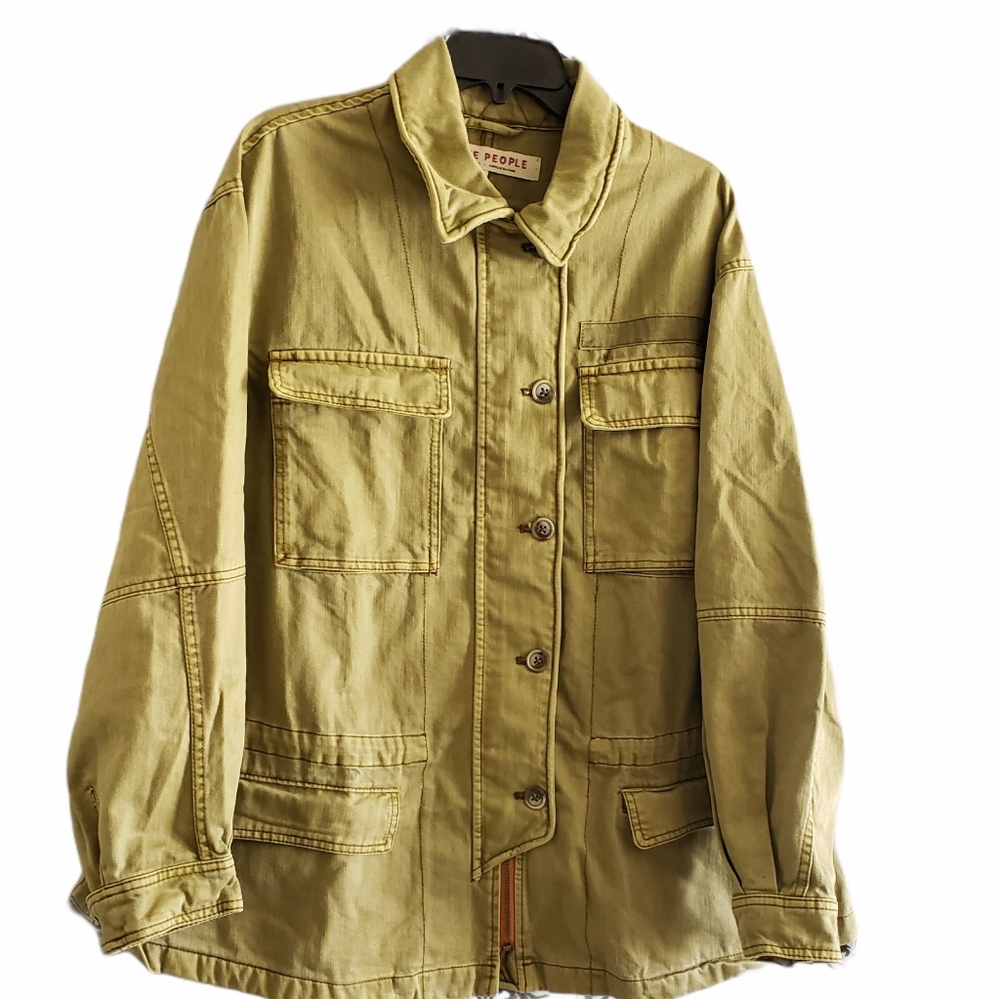 Free People Women's Army Military Jacket Sz,M - Picture 7 of 12